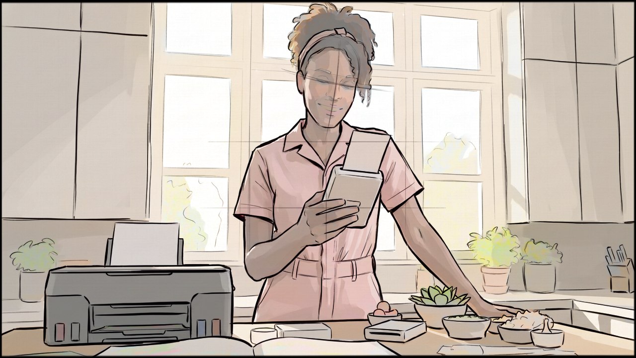 Lifestyle - Tech - storyboard frame 8 by Dakota Warren