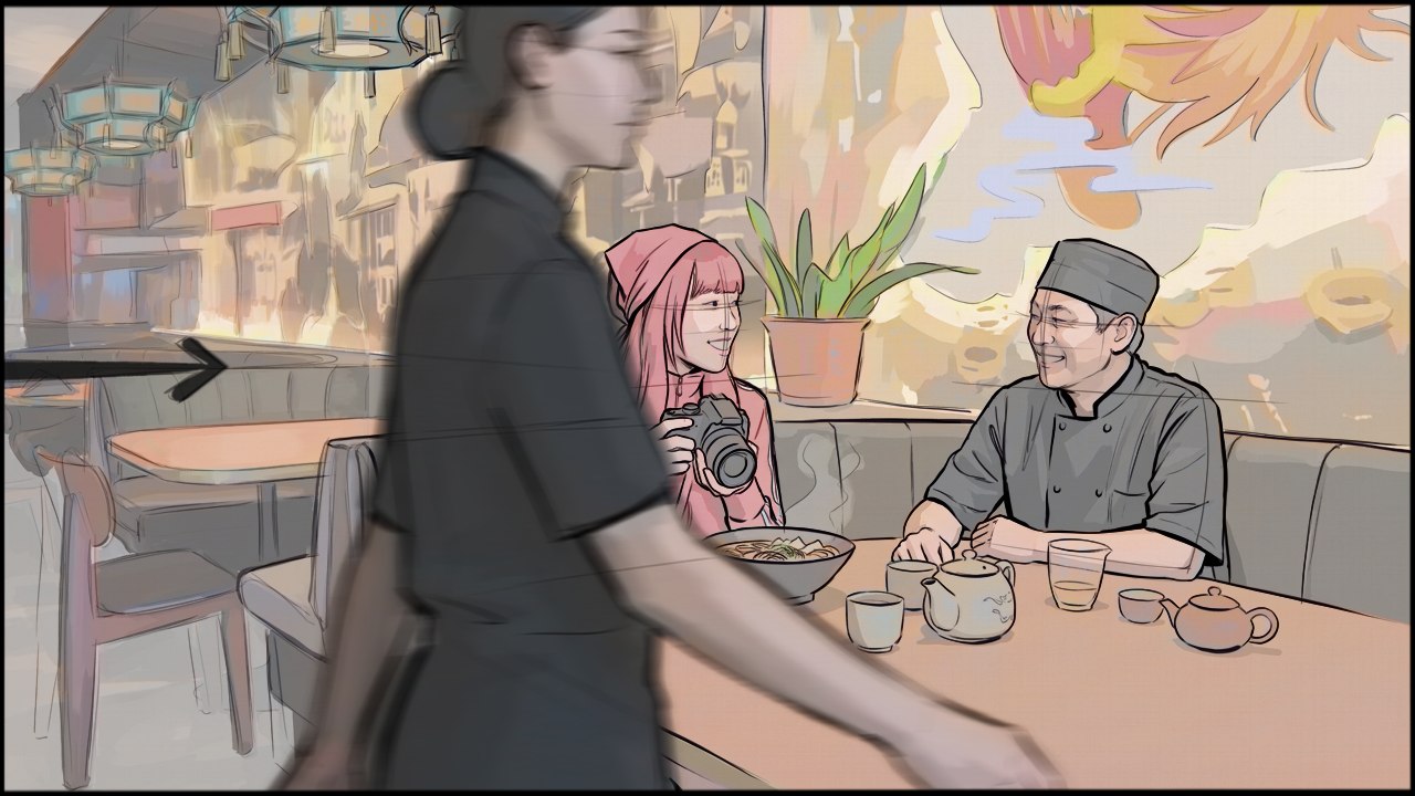Lifestyle - Tech - storyboard frame 1 by Dakota Warren