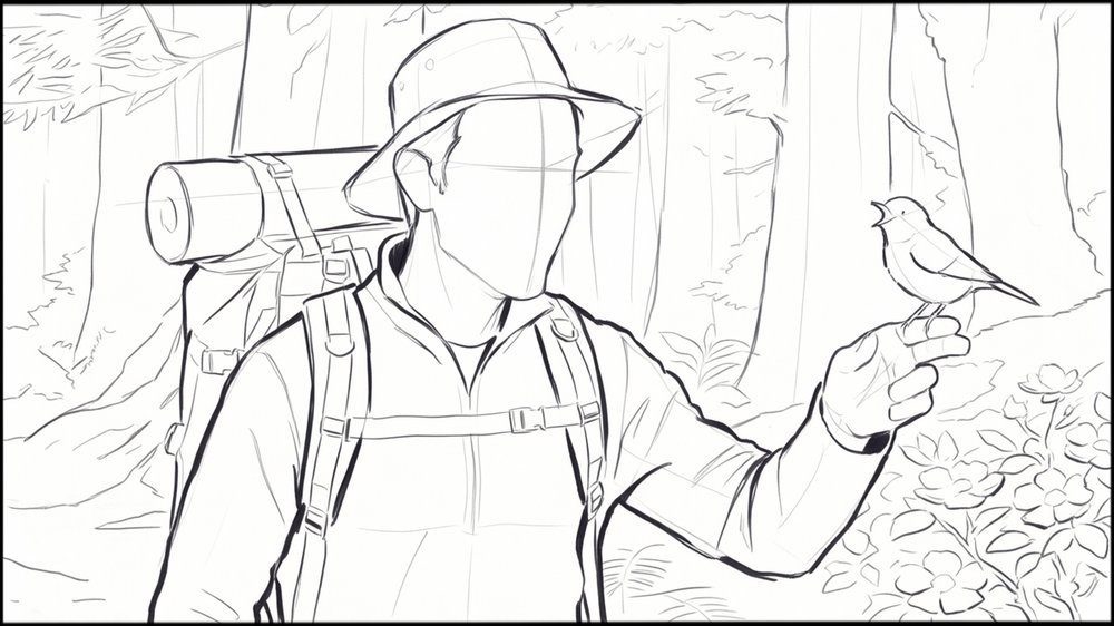 storyboard rough sketch by Dakota Warren