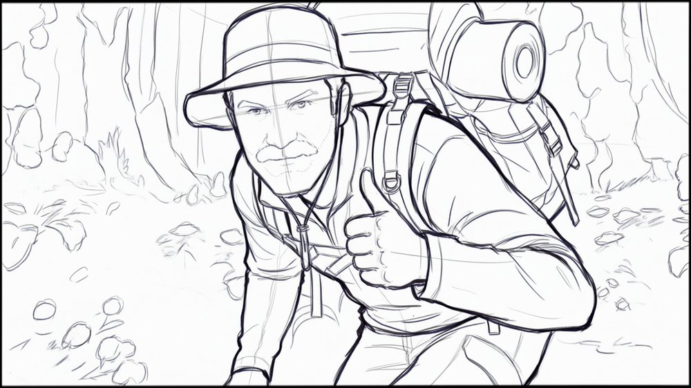 Roughs - storyboard frame 5 by Dakota Warren