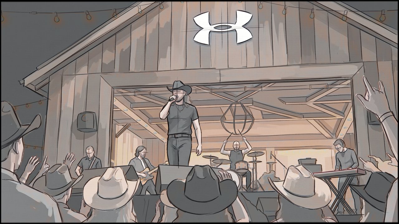 Music Video - Live Performance - storyboard frame 4 by Dakota Warren