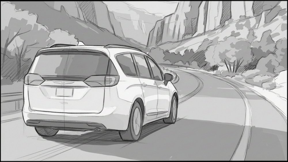 Automotive - storyboard frame 2 by Dakota Warren