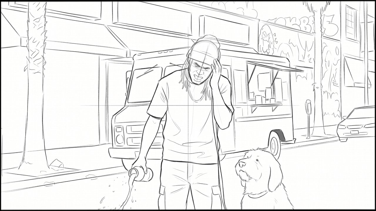 ROUGHS - storyboard frame 8 by Dakota Warren